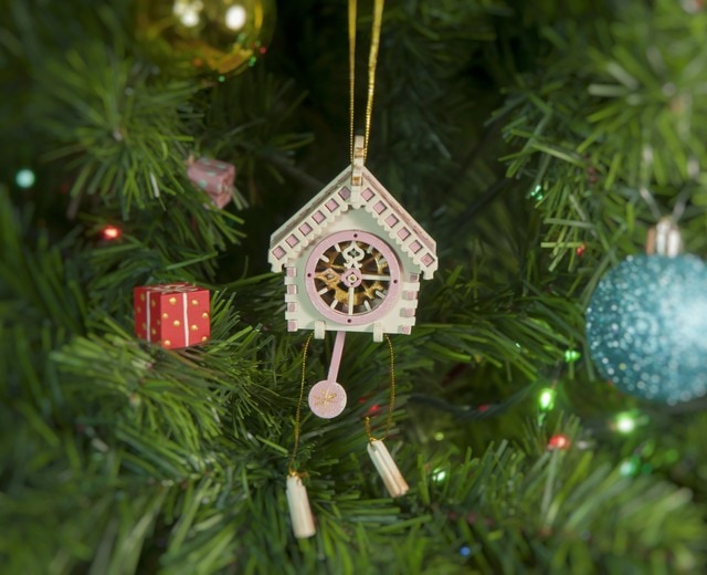 Новогоднее украшение: Часы с маятником 1013 Pink Roof