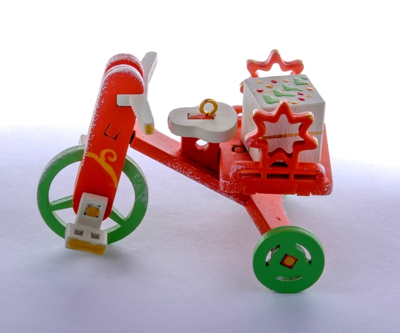 Елочная игрушка - Детский велосипед с багажником 410-3 Star