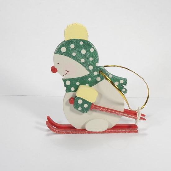 Елочные игрушки: Снеговик в шапочке 6029