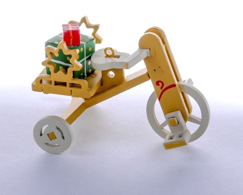 Елочная игрушка - Детский велосипед с багажником 290-3 Star