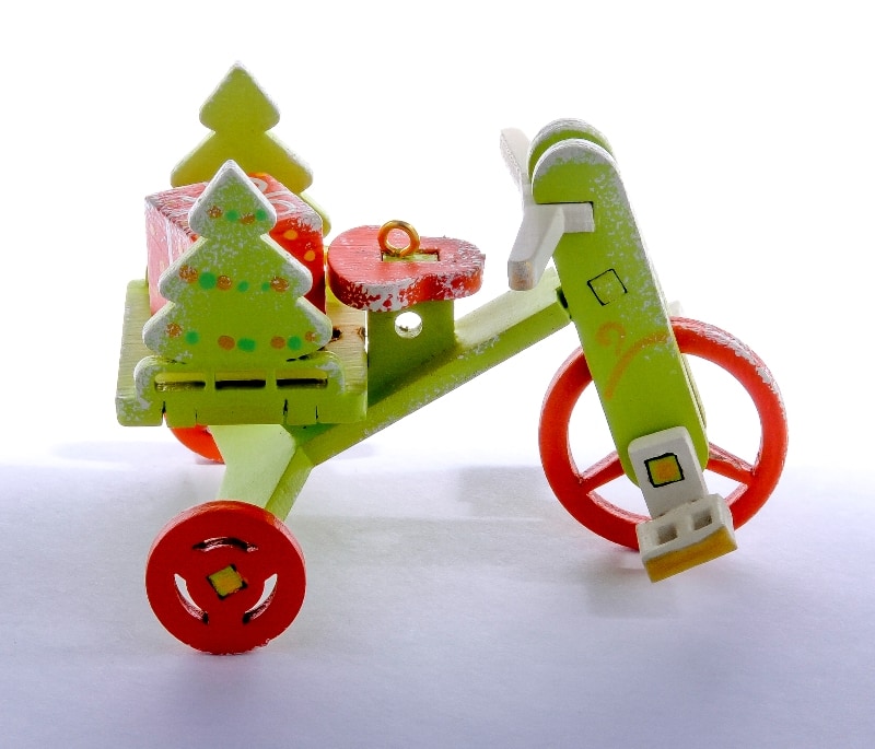 Елочная игрушка - Детский велосипед с багажником 90YY61_504 Tree