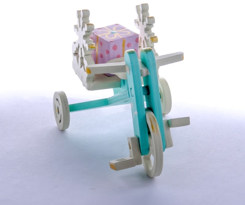 Елочная игрушка - Детский велосипед с багажником 56GG64-25804 SnowFlake
