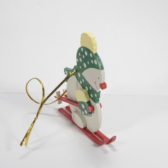 Елочные игрушки: Снеговик в шапочке 6029
