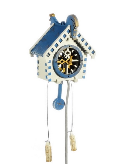 Ручные елочные игрушки: Часы с маятником 1013 Blue Roof
