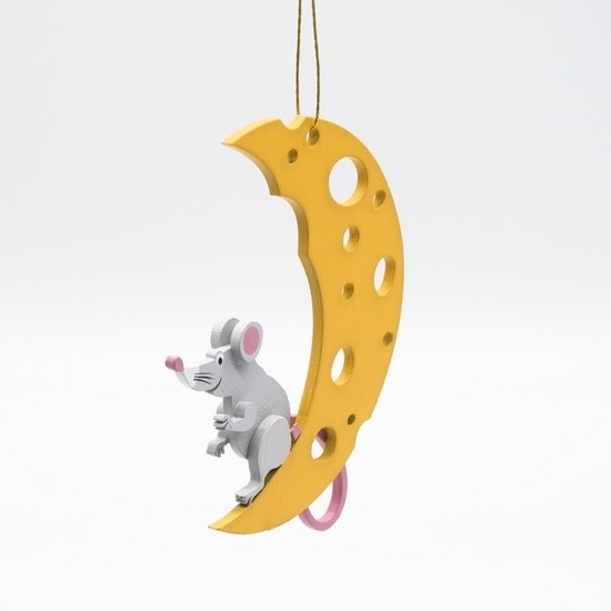 Елочные игрушки: символ 2020 года - Крыса на луне 7047 